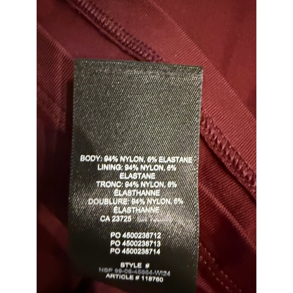 Aritzia strapless contour tube dress long burgundy double lined size M - Picture 10 of 10